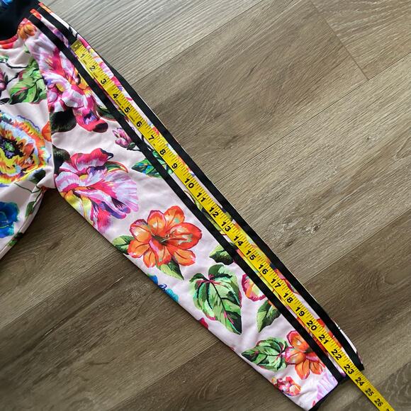 Adidas X Farm Rio Trefoil Floral Track Jacket Sz S Pink Black Full Zip - Picture 4 of 9